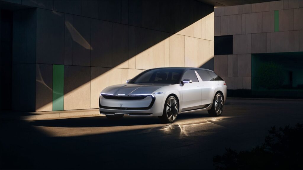 Škoda Vision O Unveiled: Electrified Estate with Bold Modern Solid Design